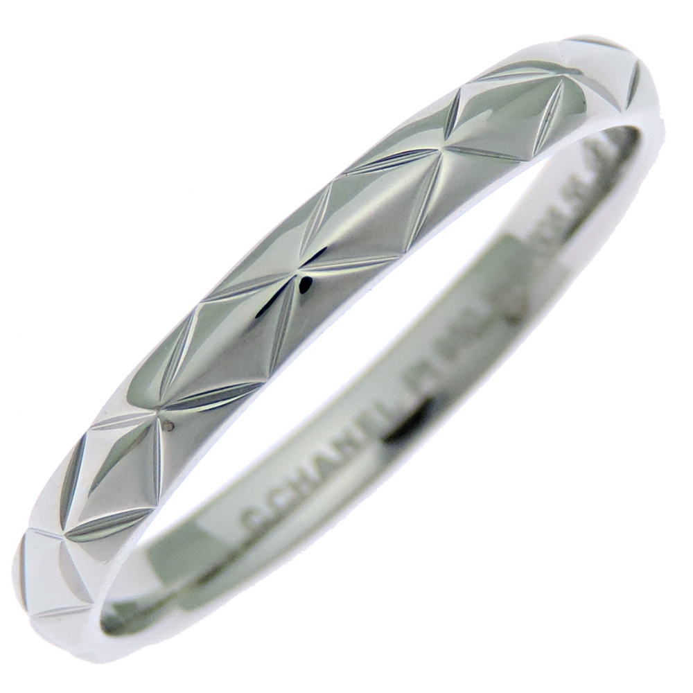Chanel Matelass√© #56 Women's/Men's Ring J2820 Pt950 Platinum